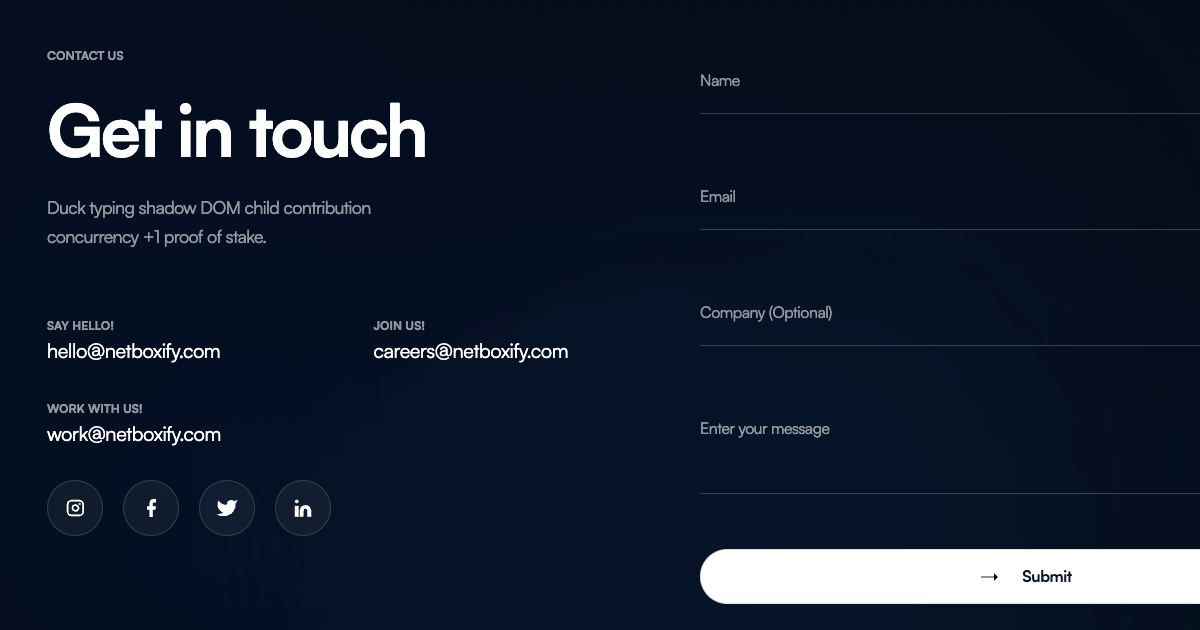 Get in touch netboxiyf(04)
